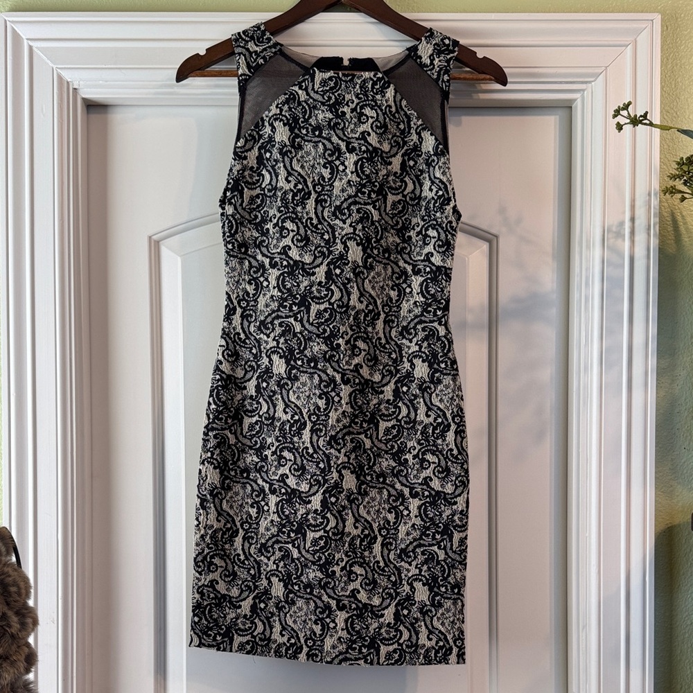 Alice + Olivia Black and Gray Mini Dress